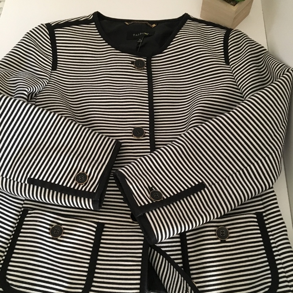 Talbots Black and White Blazer